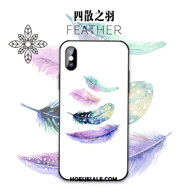 iPhone Xs Hoesje Anti-fall Trendy Merk Wit Dun Zwart Sale