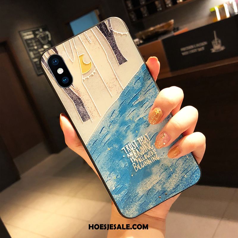 iPhone Xs Hoesje Schrobben All Inclusive Scheppend Persoonlijk Blauw Online