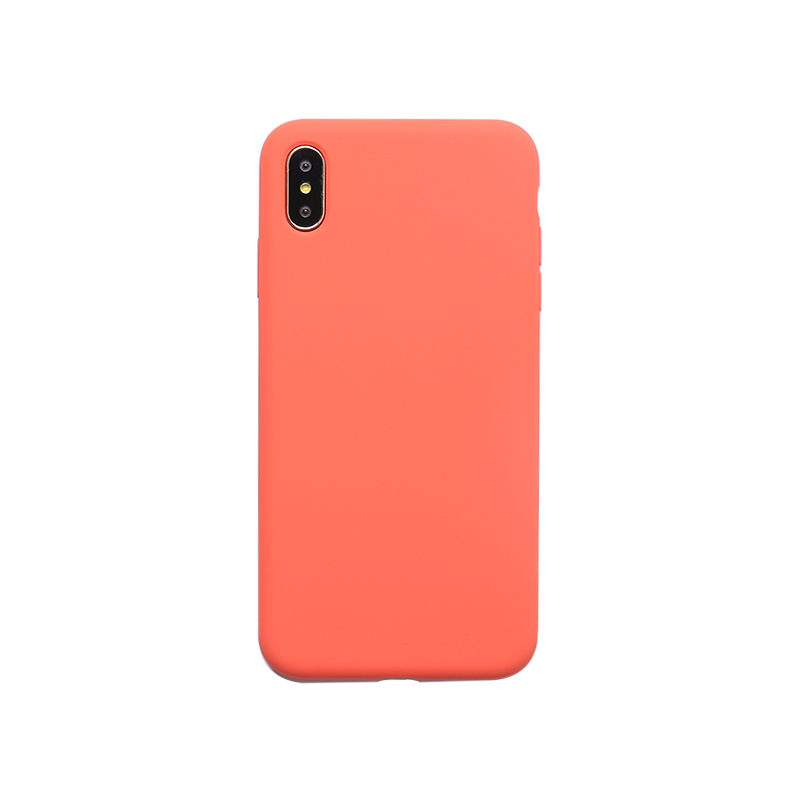iPhone Xs Hoesje Siliconen Effen Kleur Oranje Licht Mobiele Telefoon Kopen