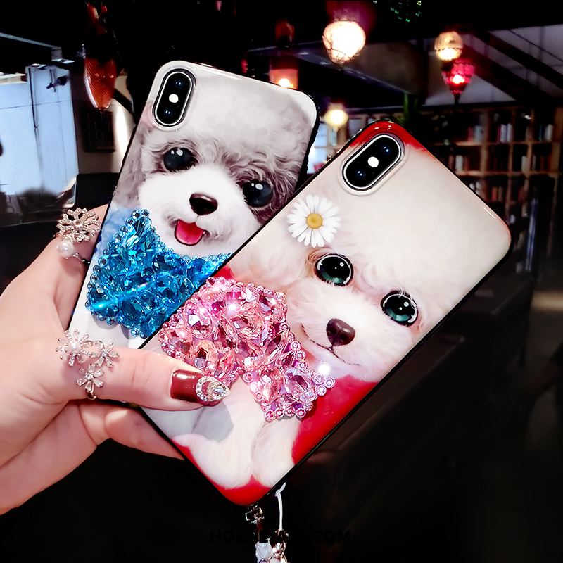 iPhone Xs Hoesje Siliconen Met Strass Blauw Mooie Spotprent Kopen