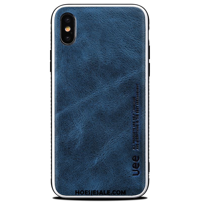 iPhone Xs Max Hoesje All Inclusive Leren Etui Eenvoudige Anti-fall Nieuw Goedkoop