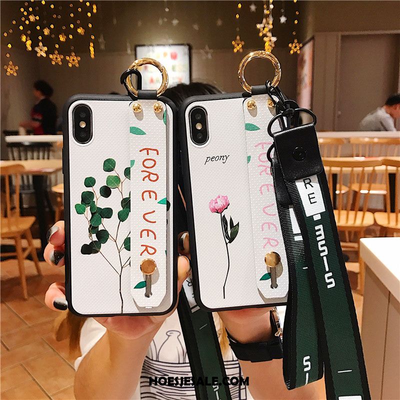 iPhone Xs Max Hoesje Anti-fall Hanger Bloemen Zacht Bescherming Sale