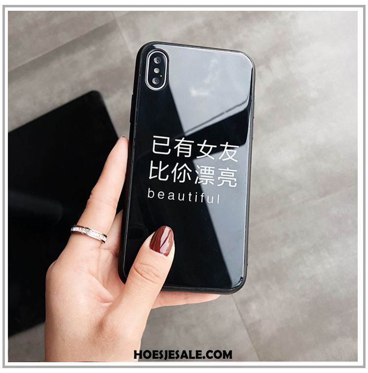 iPhone Xs Max Hoesje Mooi Glas Mobiele Telefoon Lovers Zwart Korting